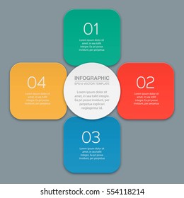 Vector infographic template, 4 options.