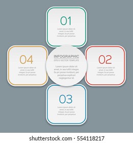 Vector infographic template, 4 options.