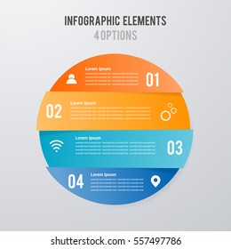 Vector infographic template, 4 options.
