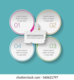 Vector infographic template, 4 options.