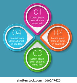 Vector infographic template, 4 options.