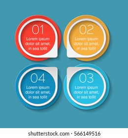 Vector infographic template, 4 options.