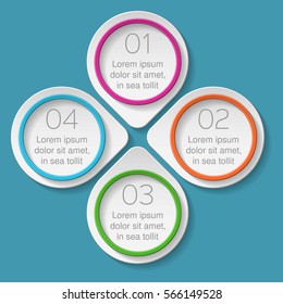 Vector infographic template, 4 options.