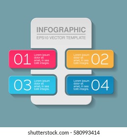 Vector infographic template, 4 options.