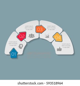 Vector infographic template, 4 options.