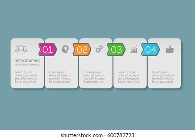 Vector infographic template, 4 options.