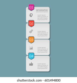 Vector infographic template, 4 options.