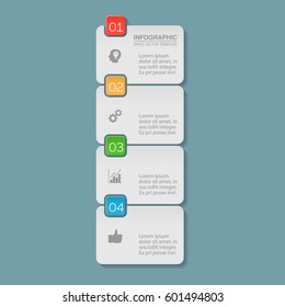 Vector infographic template, 4 options.