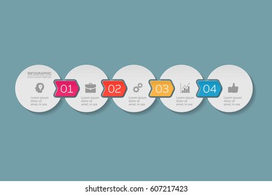 Vector infographic template, 4 options.