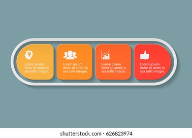 Vector infographic template, 4 options