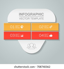 Vector infographic template, 4 options.