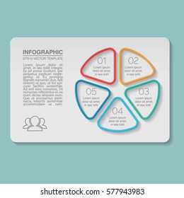 Vector infographic template, 5 options.