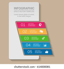 Vector infographic template, 5 options.