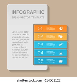 Vector infographic template, 5 options.