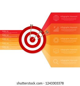 Vector infographic template with 5 step, process or option with can be used for presentation, banner, graphic, business flow and diagram.Abstract template.