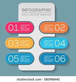 Vector infographic template, 6 options.