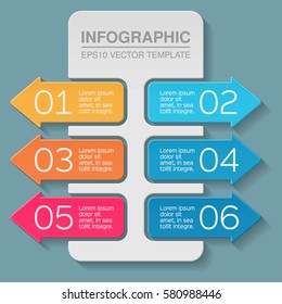 Vector infographic template, 6 options.