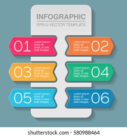 Vector infographic template, 6 options.