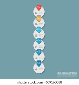 Vector infographic template, 6 options.