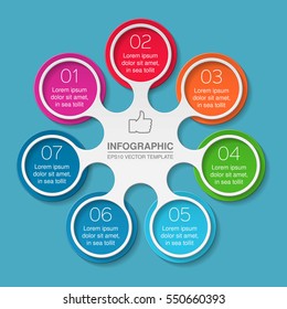 Vector infographic template, 7 options.