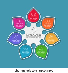 Vector infographic template, 7 options.
