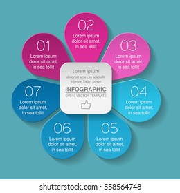 Vector infographic template, 7 options.