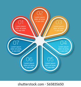 Vector infographic template, 7 options.