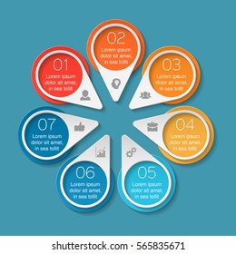 Vector infographic template, 7 options.
