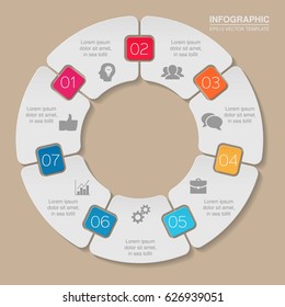 Vector infographic template, 7 options.