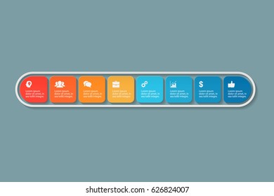 Vector infographic template, 8 options