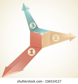 vector infographic template with arrows, place for your text, fully editable eps 10 file,  transparency effects