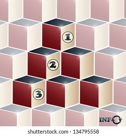 vector infographic template background with cubes and bubbles, place for your text, fully editable eps 10 file,  transparency effects