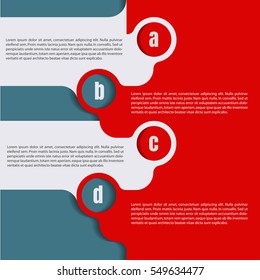 Vector infographic template background with four steps abcd