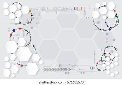 Vector infographic template. Background for hi-tech digital technology and engineering,
