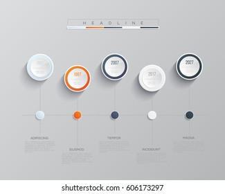 Vector infographic template. Business concept with 5 options. For content, diagram, flowchart, steps, parts, timeline infographics, workflow layout, chart.