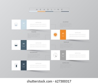 Vector infographic template. Business concept with 5 options. For content, diagram, flowchart, steps, parts, timeline infographics, workflow layout, chart.
