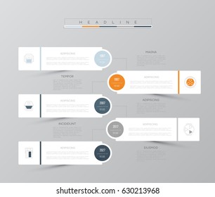 Vector infographic template. Business concept with 5 options. For content, diagram, flowchart, steps, parts, timeline infographics, workflow layout, chart.