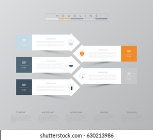 Vector infographic template. Business concept with 5 options. For content, diagram, flowchart, steps, parts, timeline infographics, workflow layout, chart.