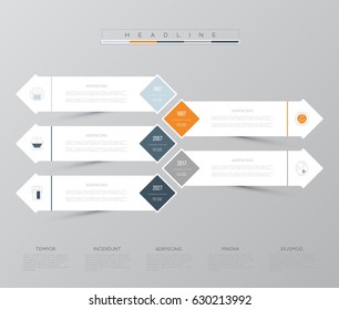 Vector infographic template. Business concept with 5 options. For content, diagram, flowchart, steps, parts, timeline infographics, workflow layout, chart.