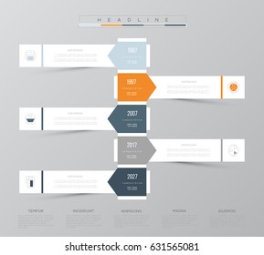 Vector infographic template. Business concept with 5 options. For content, diagram, flowchart, steps, parts, timeline infographics, workflow layout, chart.