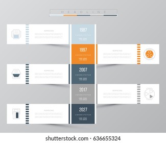 Vector infographic template. Business concept with 5 options. For content, diagram, flowchart, steps, parts, timeline infographics, workflow layout, chart.