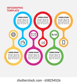Vector infographic template, Business concept for content, diagram, flowchart, steps, parts, timeline infographics, workflow layout, chart