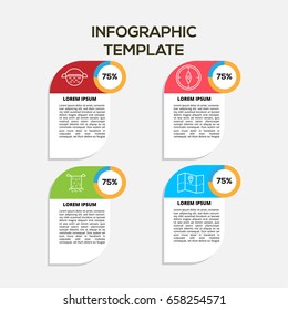 Vector infographic template, Business concept for content, diagram, flowchart, steps, parts, timeline infographics, workflow layout, chart