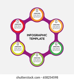 Vector infographic template, Business concept for content, diagram, flowchart, steps, parts, timeline infographics, workflow layout, chart