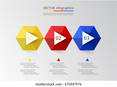 Vector infographic template. Business concept with 3 options, steps, parts, segments. Banner for cycling diagram, chart, business presentation, annual report, web design, trainings.