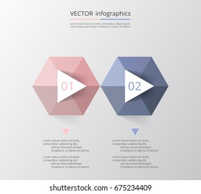 Vector infographic template. Business concept with 2 options, steps, parts, segments. Banner for cycling diagram, chart, business presentation, annual report, web design, trainings.