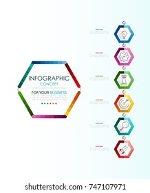 Vector infographic template. Business concept with options.Vector illustration.