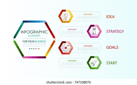 Vector infographic template. Business concept with options.Vector illustration.