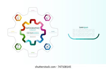 Vector infographic template. Business concept with options.Vector illustration.
