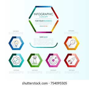 Vector infographic template. Business concept with options.Vector illustration.